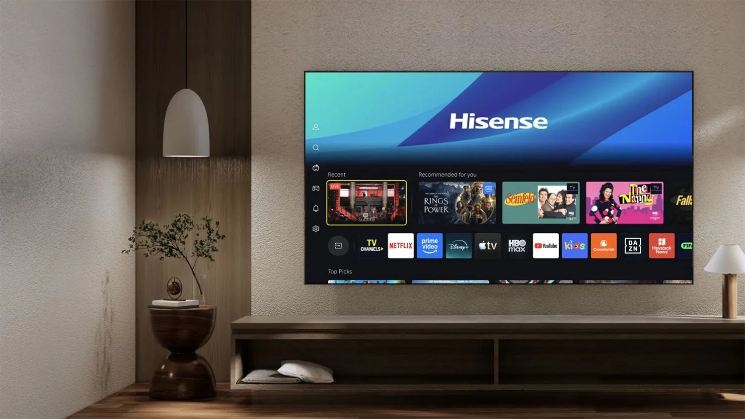 Použ&iacute;vateľsk&eacute; rozhranie VIDAA Smart OS