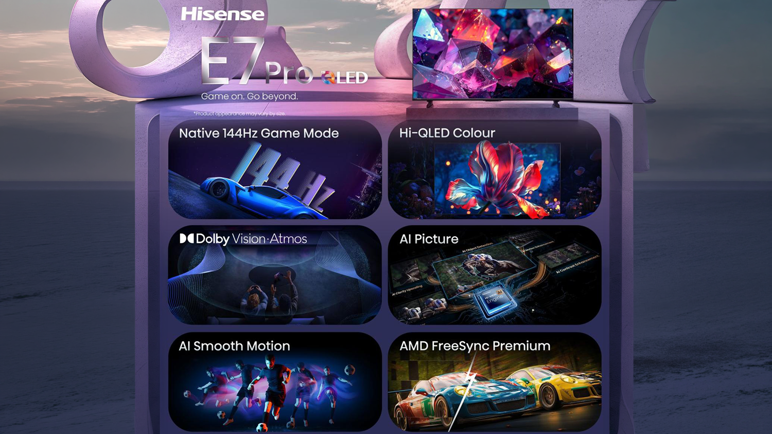 Vizualizácia funkcií a technológií televízie Hisense