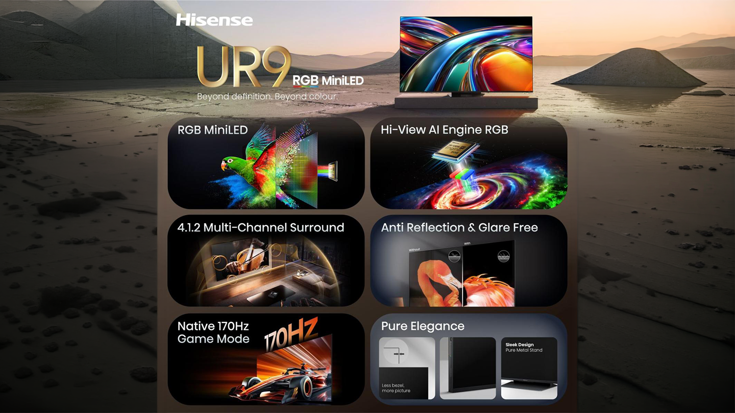 Vizualizace technologií televize Hisense
