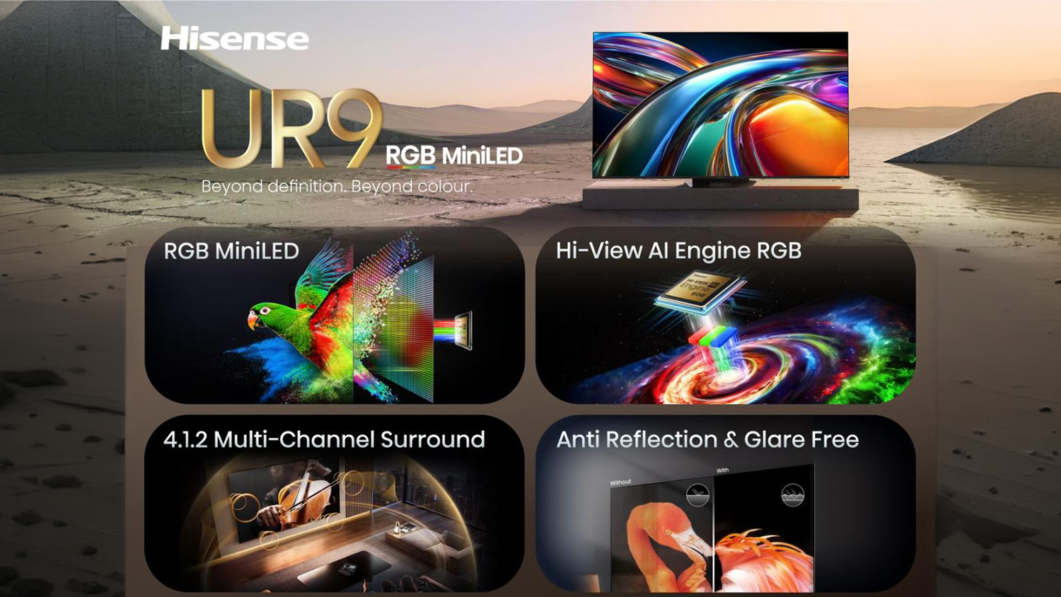 Vizualizácia technológií televízie Hisense