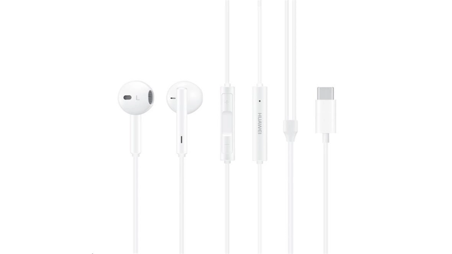 Sluchátka HUAWEI CM33 Classic USB-C bílá horní pohled