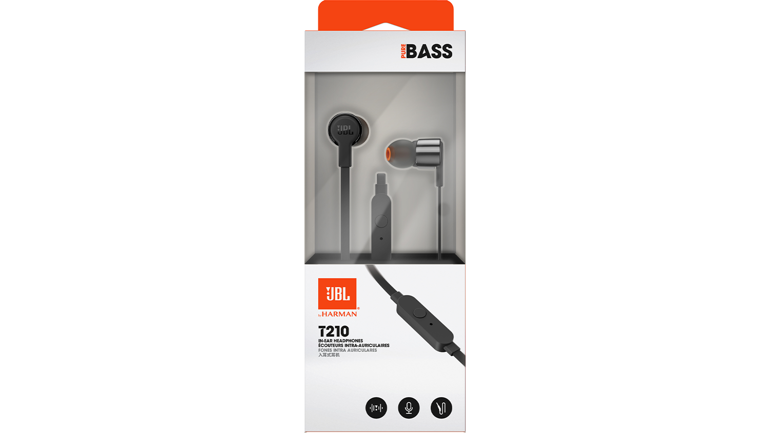 JBL T210 čierne sl&uacute;chadl&aacute;