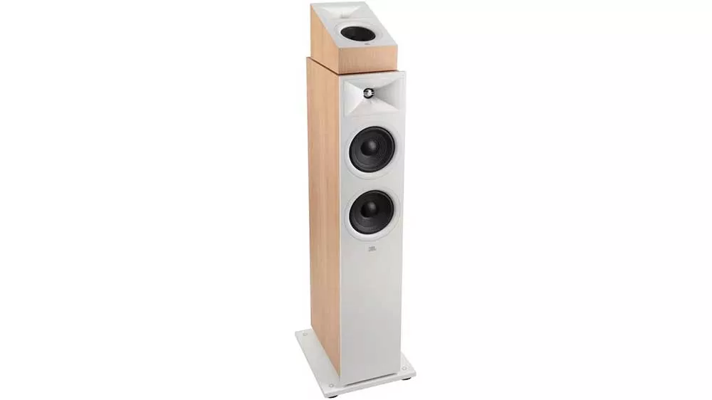 Reproduktorov&aacute; soustava JBL STAGE 240H b&iacute;l&aacute; um&iacute;stěna na kompatibiln&iacute; reprosoustavě_03