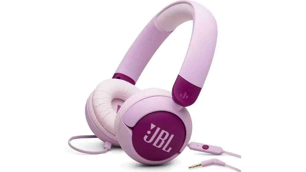 Kabelová sluchátka na uši pro děti JBL JR320 Purple_01