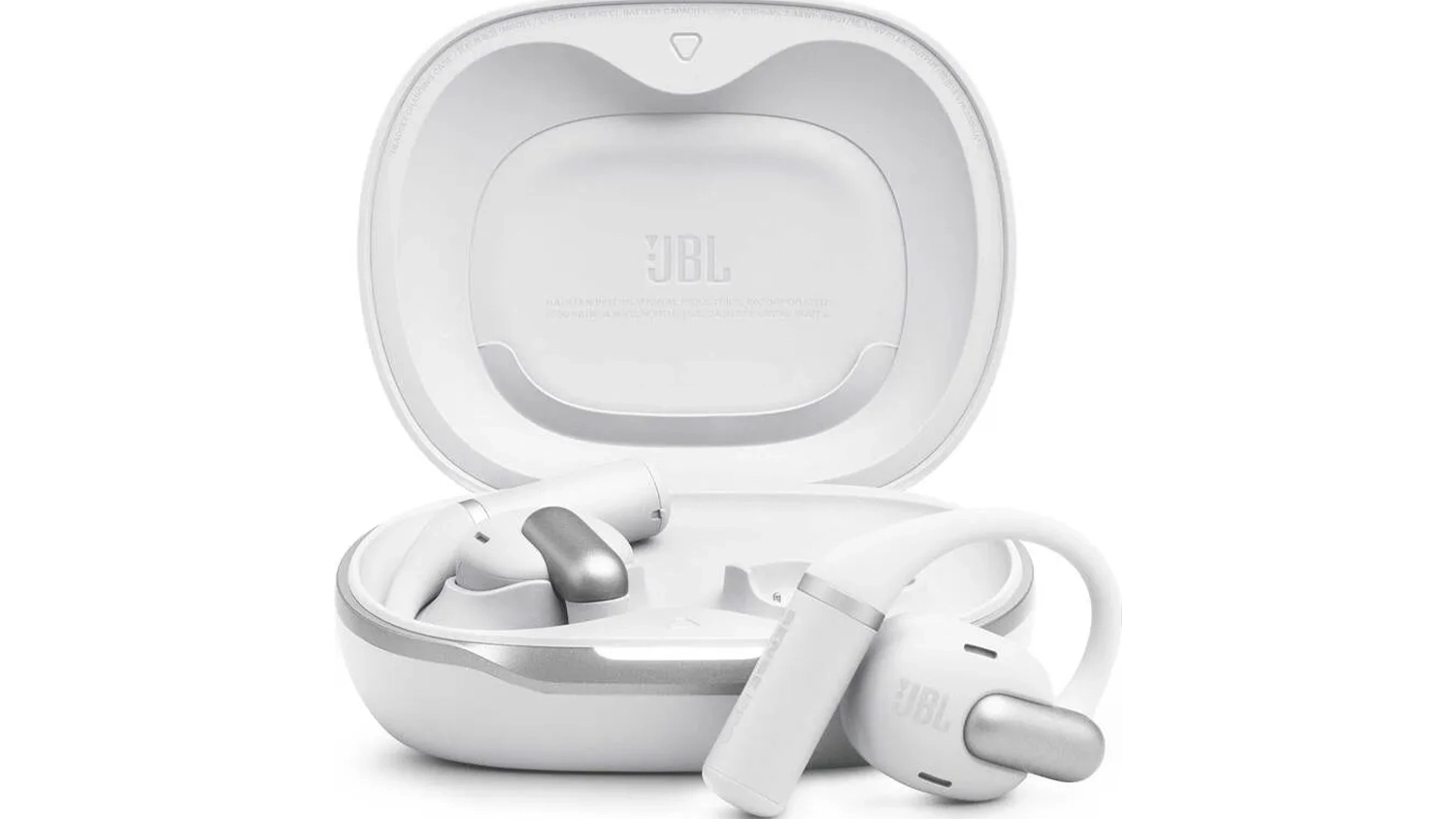 Bezdrátová sluchátka JBL Sense Pro zepředu s pouzdrem