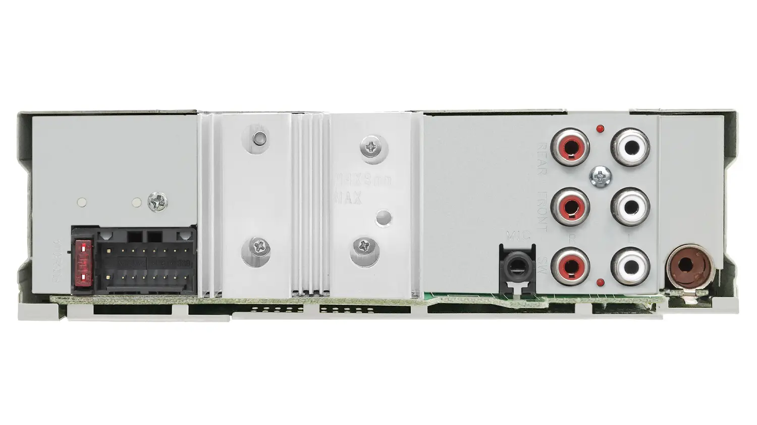 Zadná strana autorádia s konektormi