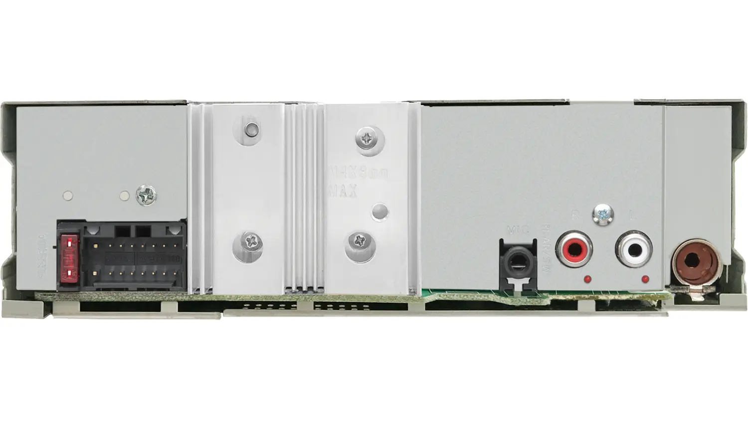pohľad na konektory 1-DIN autorádia JVC KD-T822BT