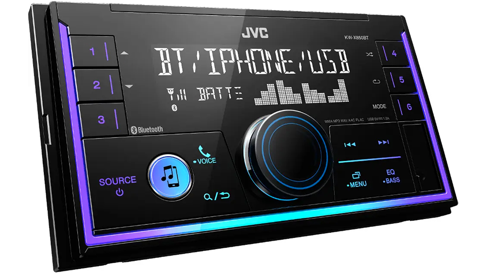 Pohľad na autorádio JVC KW-X850BT z uhla _03