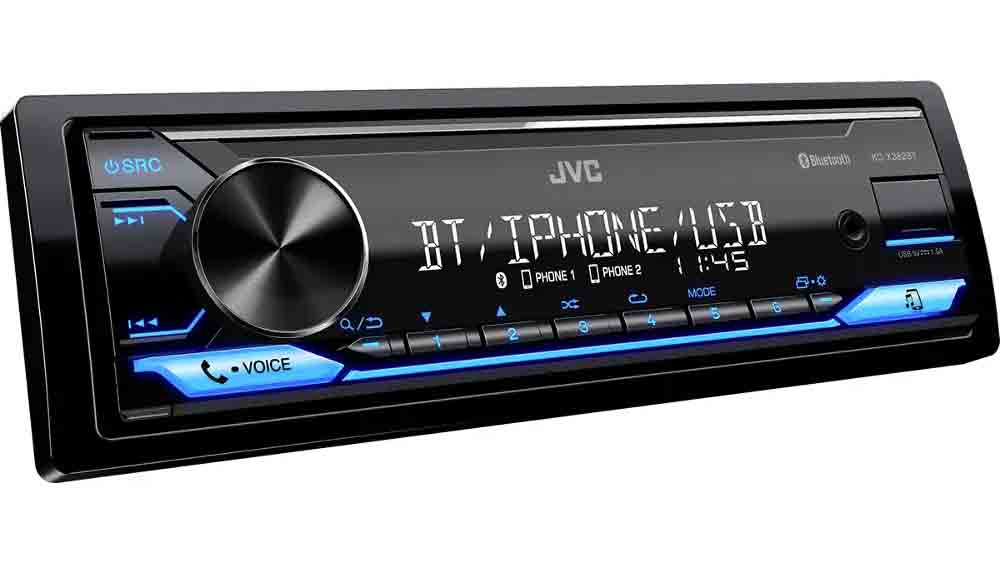 Pohľad na autorádio JVC KD-X382BT z uhla _03