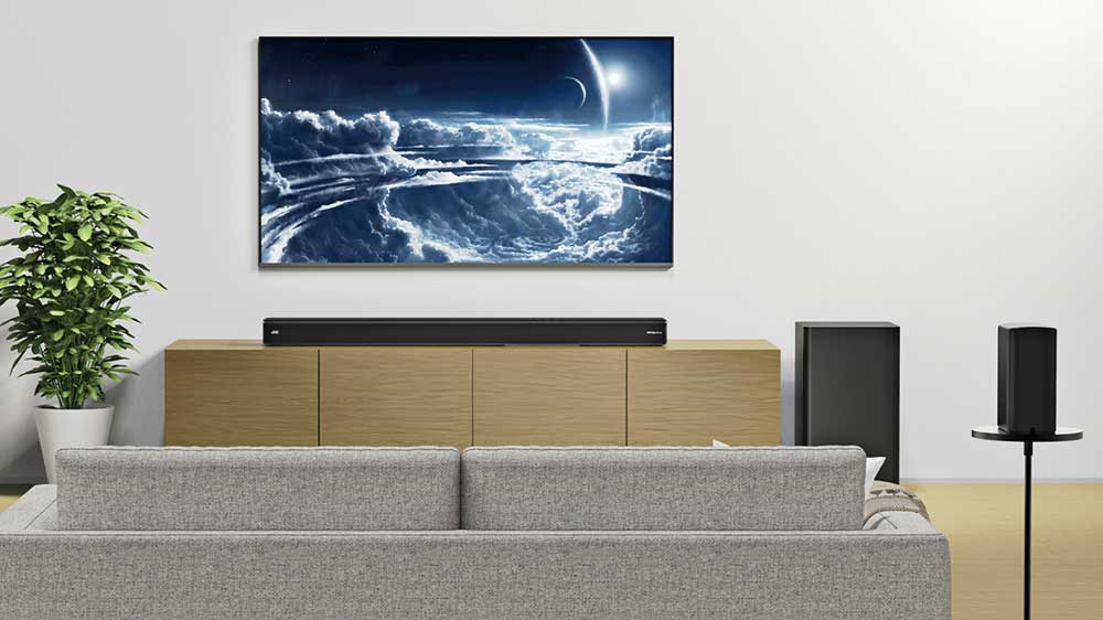 Soundbar JVC TH-E874B u televize v obývacím pokoji_02