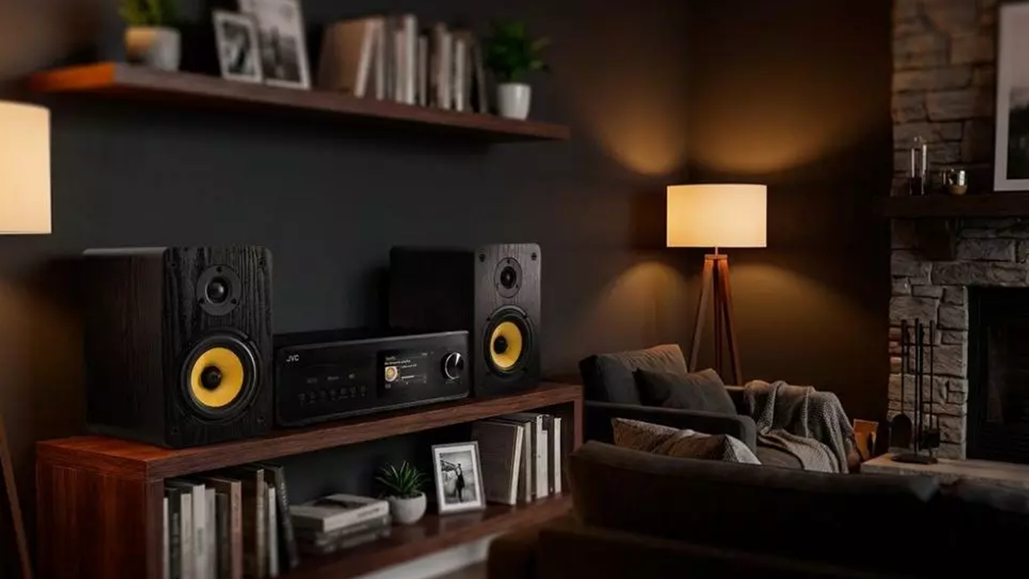 Mikrosystém JVC MX E455S v pokoji