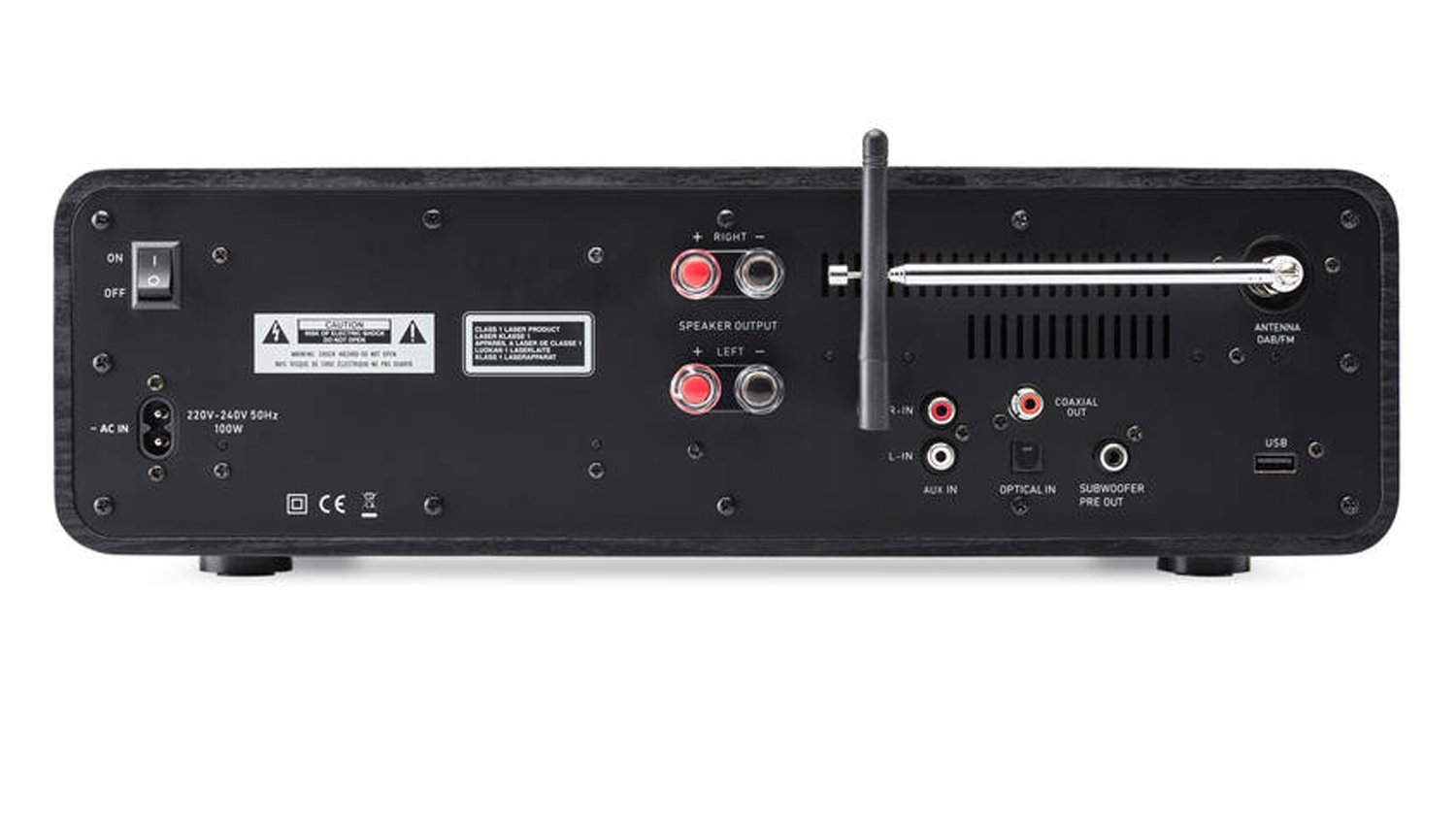 Zadní strana mikrosystému JVC MX E455S
