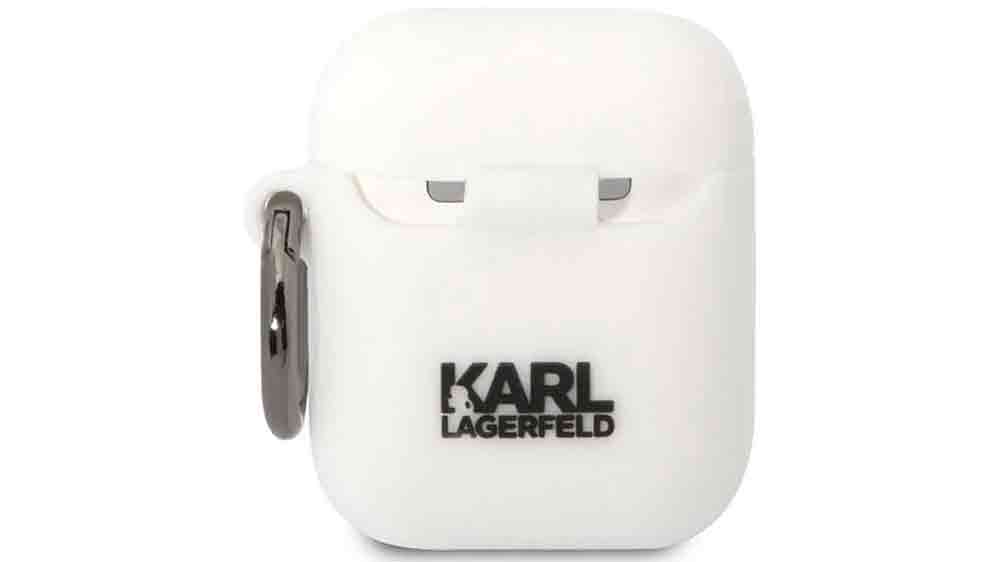 Pouzdro na sluchátka Karl Lagerfeld Silicone Choupette Head 3D Case White_02