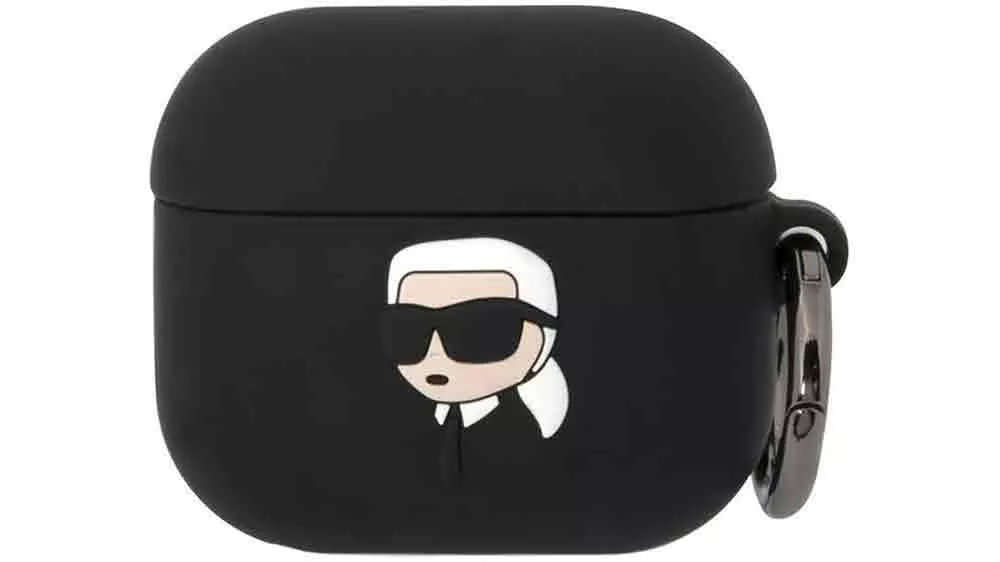 Pouzdro na sluch&aacute;tka Karl Lagerfeld 3D Logo NFT Karl Head pro AirPods 3 _01
