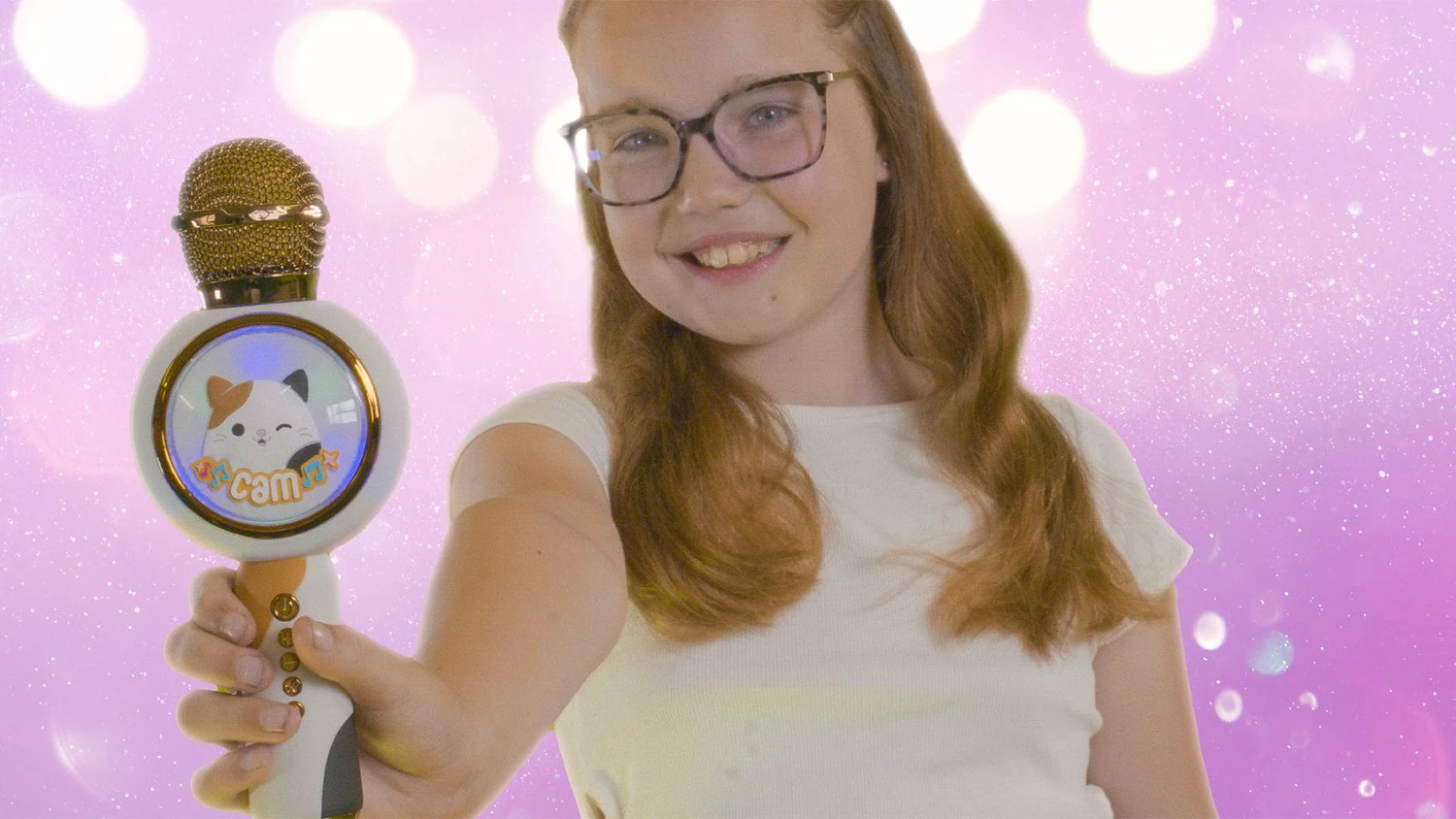 D&iacute;vka s karaoke mikrofonem Lazerbuilt Squishmallows Cam