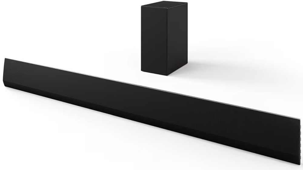 Pohled na zepředu na soundbar LG SG10TY a subwoofer_01