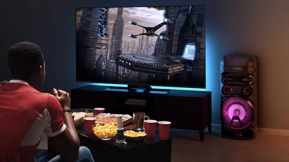 Bluetooth reproduktor LG XBOOM RNC7 připojen&yacute; k TV LG_04