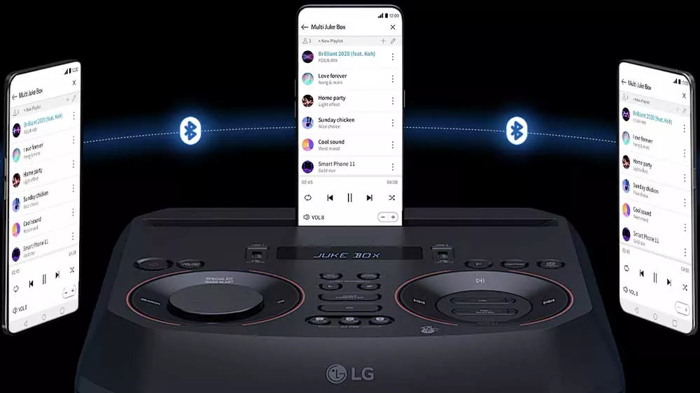 Bluetooth reproduktor LG XBOOM RNC5 lze sp&aacute;rovat až s třemi zař&iacute;zen&iacute;mi_03