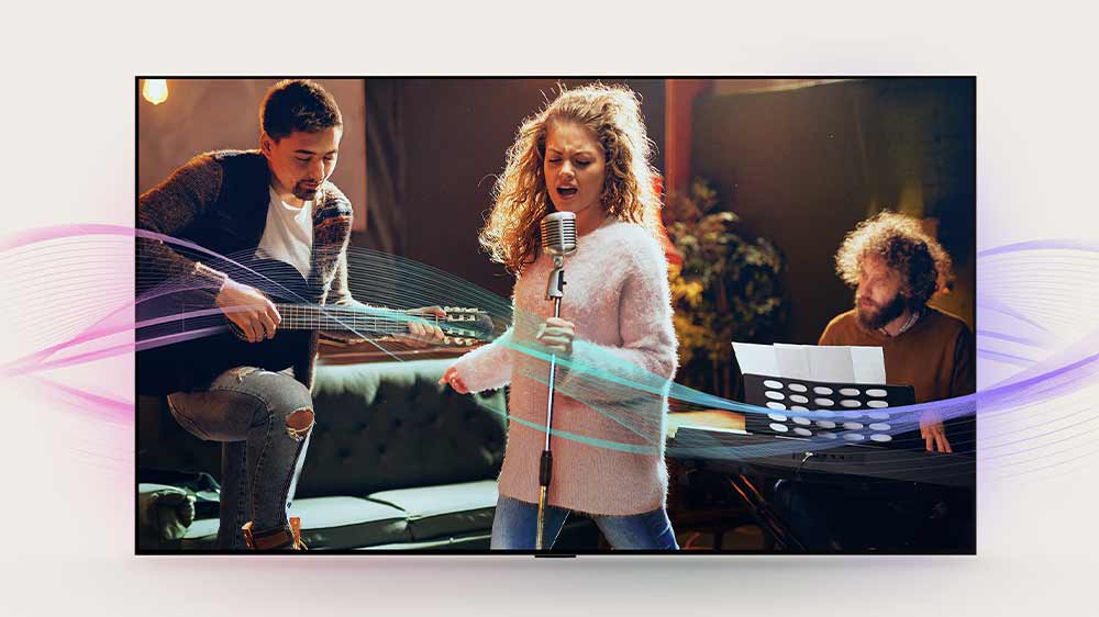 Vizualizace kvalitního ozvučení hudebního tria u Smart TV LG 43UA73006LA_04