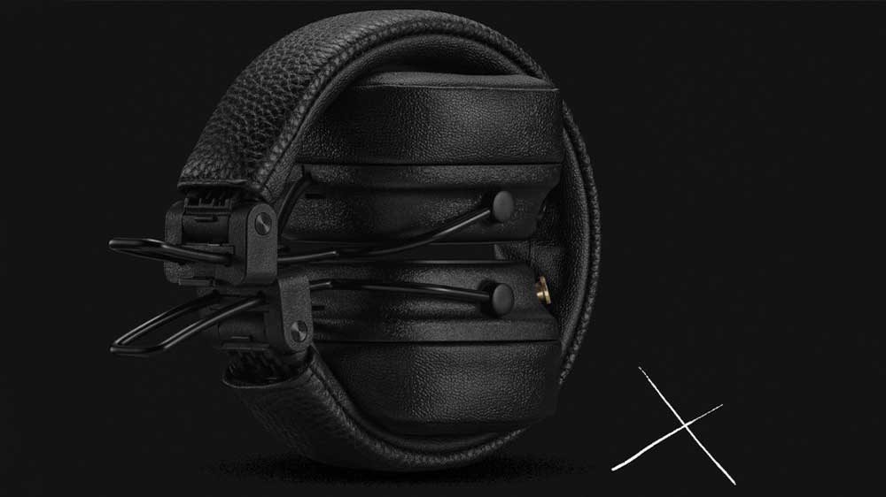 Bezdrátová sluchátka Marshall Major V ve složeném stavu_02