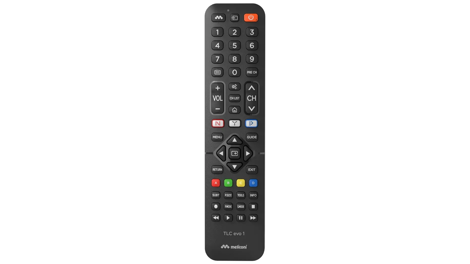 D&aacute;lkov&yacute; ovladač Meliconi i 808041 TLC EVO 1 Samsung horn&iacute; pohled
