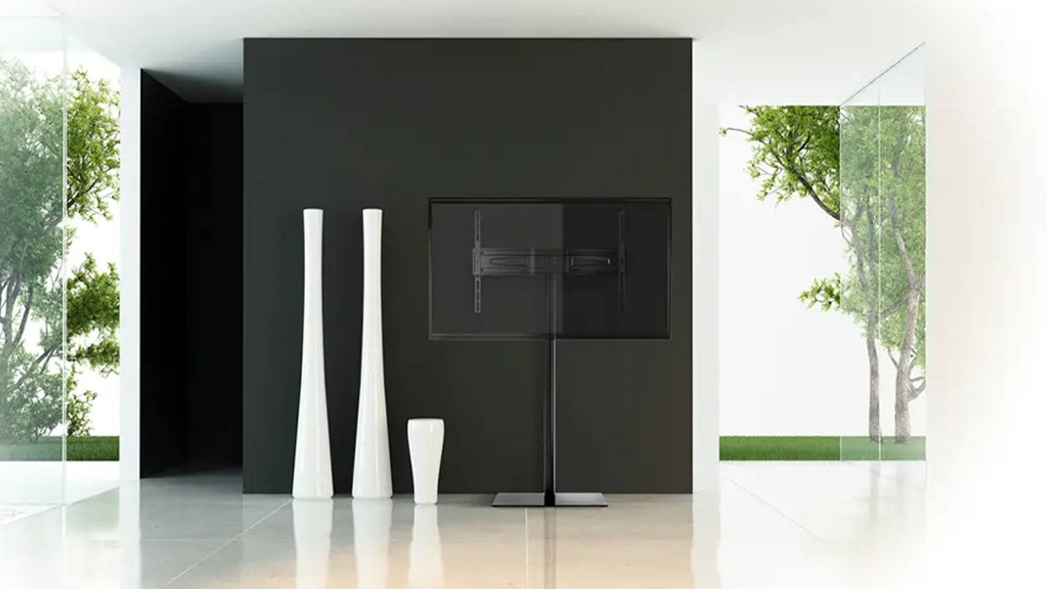 Drž&aacute;k Meliconi 480874 Slimstyle 400 SDRP Plus s televiz&iacute; v m&iacute;snosti