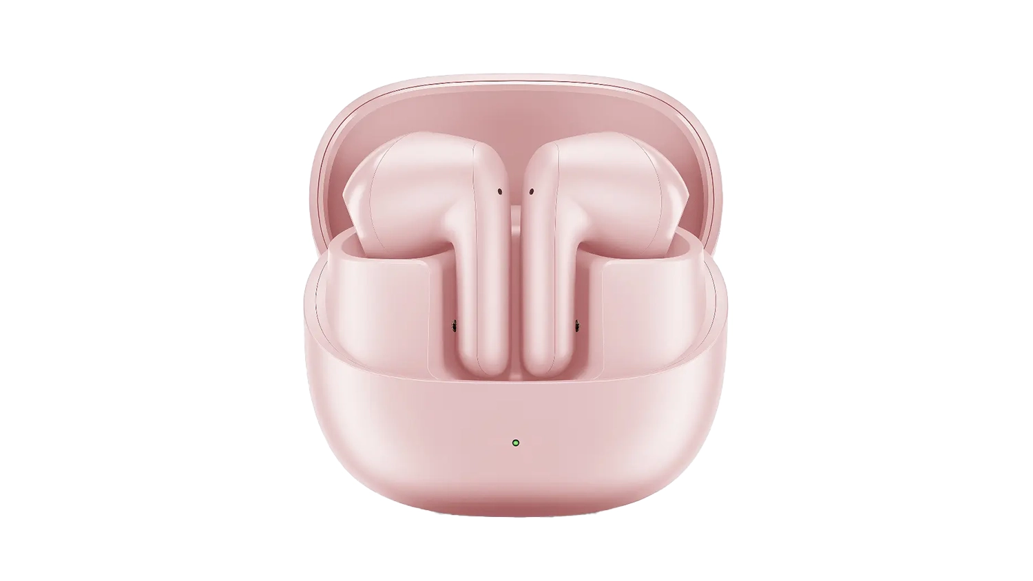 Bezdrátová sluchátka Niceboy Beans 5 Pink v pouzdře – přední pohled
