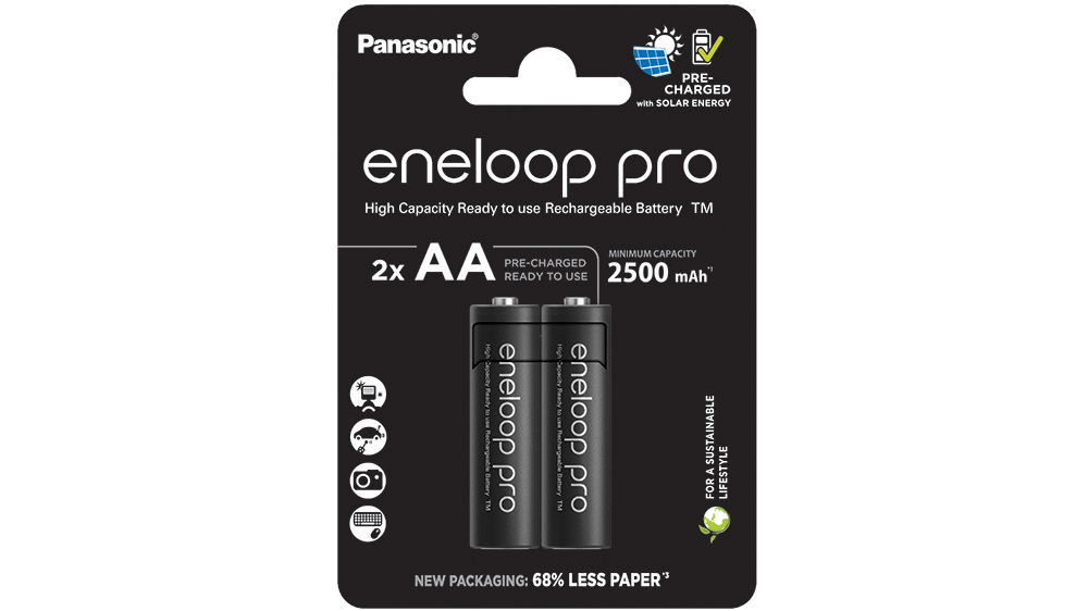 Panasonic – Eneloop PRO N HR6 AA 2500 2BP Rechargeable + AA/AAA Case