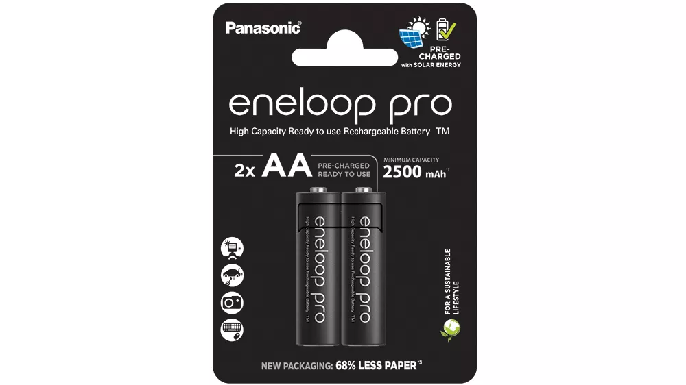 Panasonic &ndash; Eneloop PRO N HR6 AA 2500 2BP Rechargeable + AA/AAA Case
