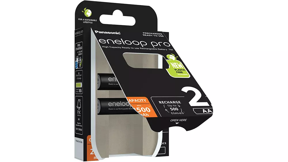 Panasonic &ndash; Eneloop PRO N HR6 AA 2500 2BP Rechargeable + AA/AAA Case