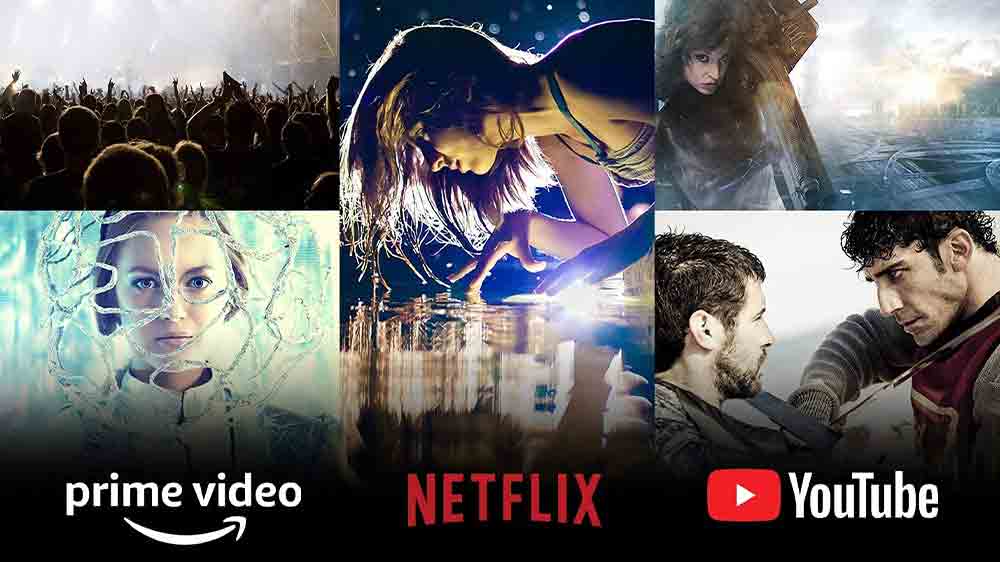 Streamovac&iacute; služby YouTube, Netflix a Prime Video