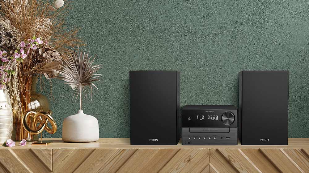 Mikrosystém Philips TAM3505M2 na nábytku v pokoji_02