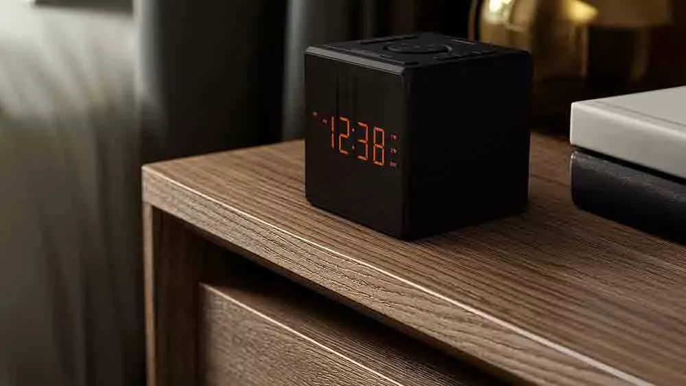 Rádiobudík Philips TAR4500 umiestnený v noci stolíku_02