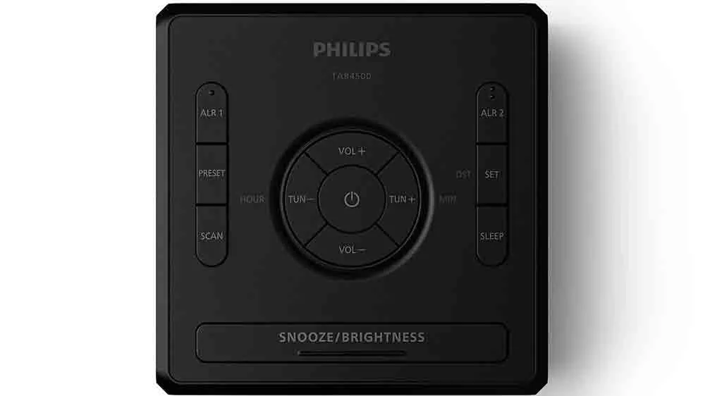 Ovládanie TAR4500 rádiobudíka Philips na vrchnej strane_03