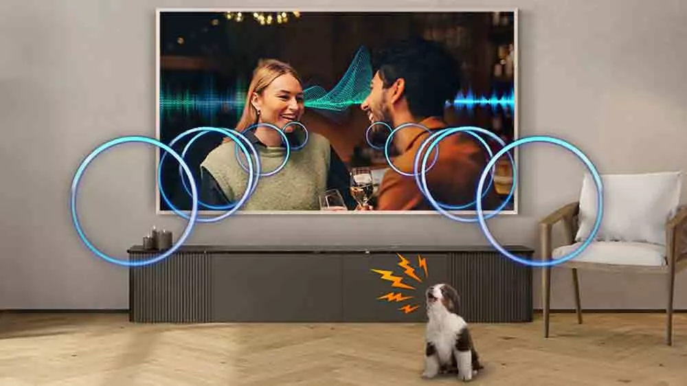 Vizualizace dynamického zvuku u QLED TV Samsung QE55LS03FA_06