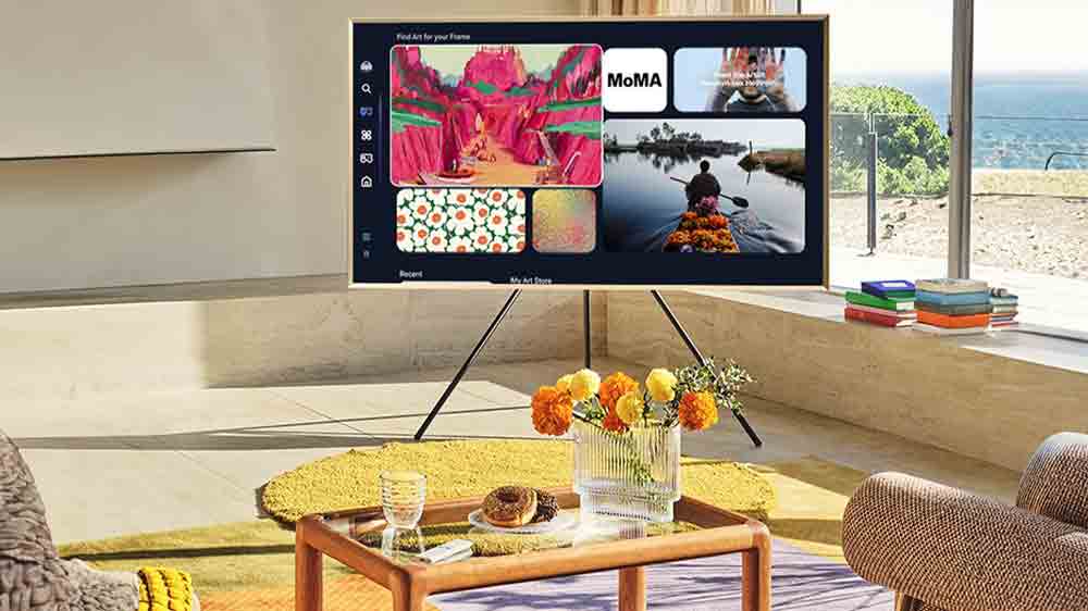 QLED TV Samsung QE65LS03AAUXXH umiestnen v obvačke_02