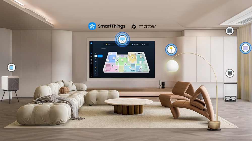 Televize Samsung na stěně a její chytré připojení_06