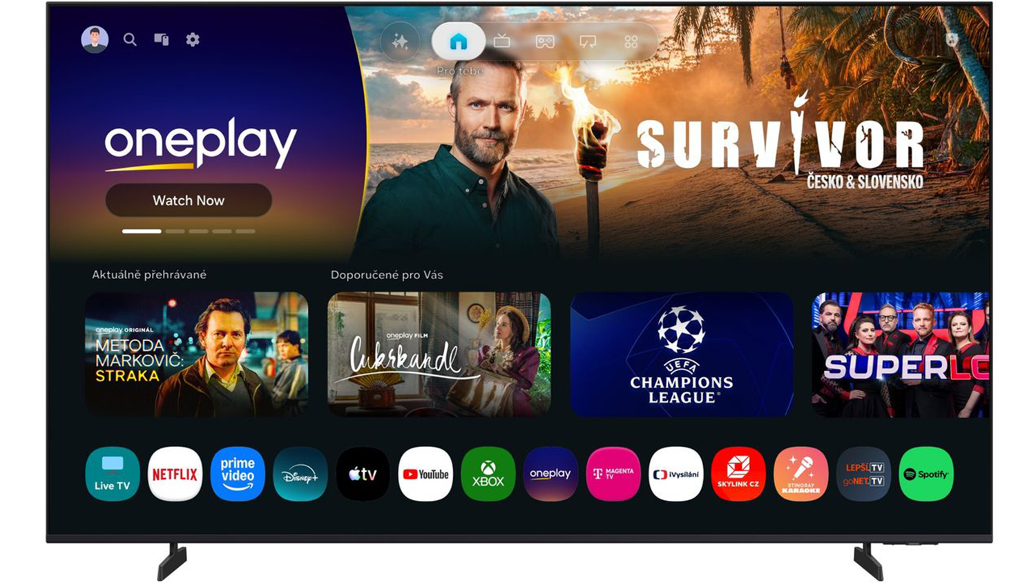 LED SMART televize Samsung UE55U8072H s nab&iacute;dnou streamovac&iacute;ch platforem