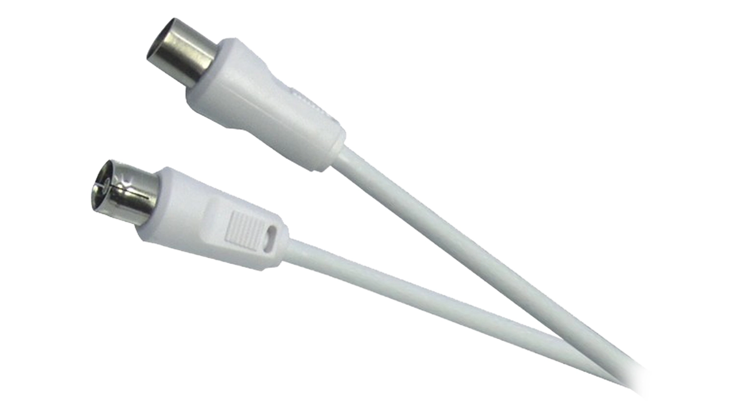 Ant&eacute;nny koaxi&aacute;lny k&aacute;bel Sencor SAV-109-075W na bielom pozad&iacute; zobrazuj&uacute;ci dizajn produktu
