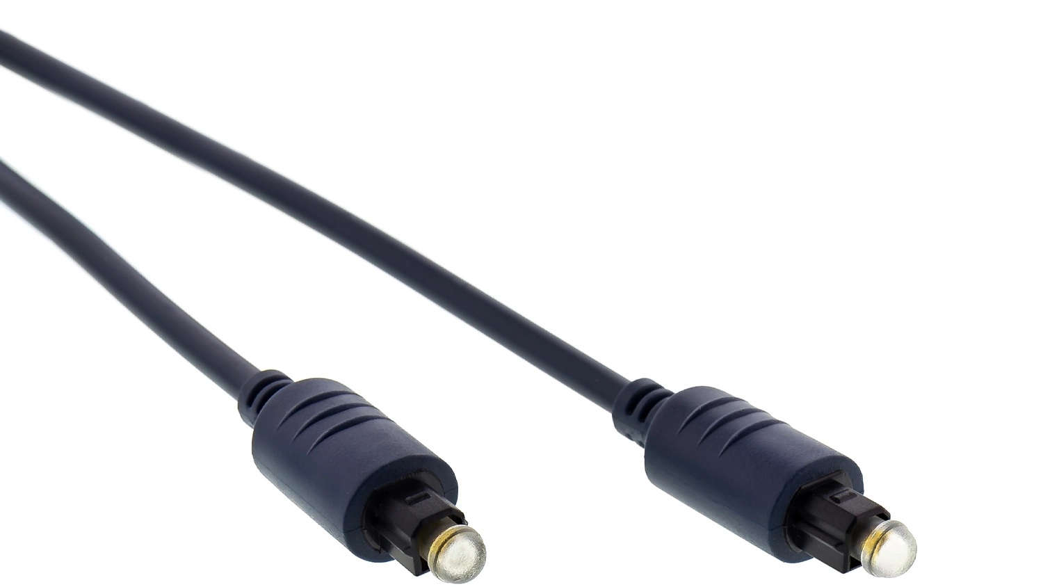 Close-up of the connectors on the Sencor SAV 115-008 Premium Gold optical cable