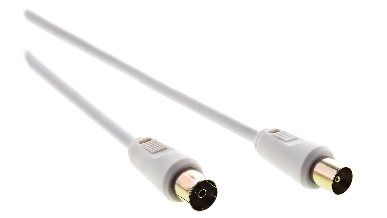 Anténní koaxiální kabel Sencor SAV 109-150W white zobrazující detail konektorů