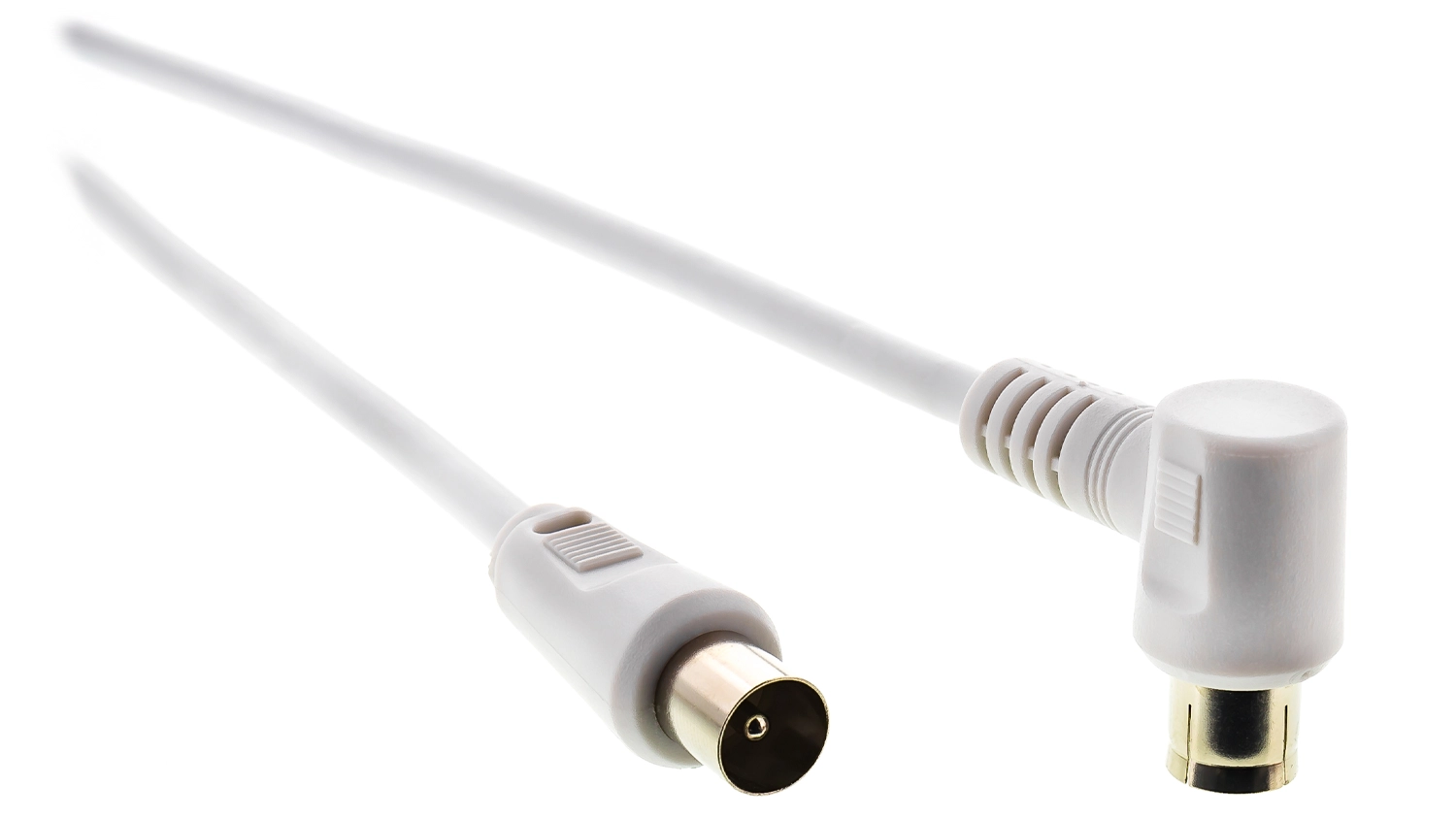 Anténní kabel Sencor SAV 169-100W zaměřený na detail konektorů