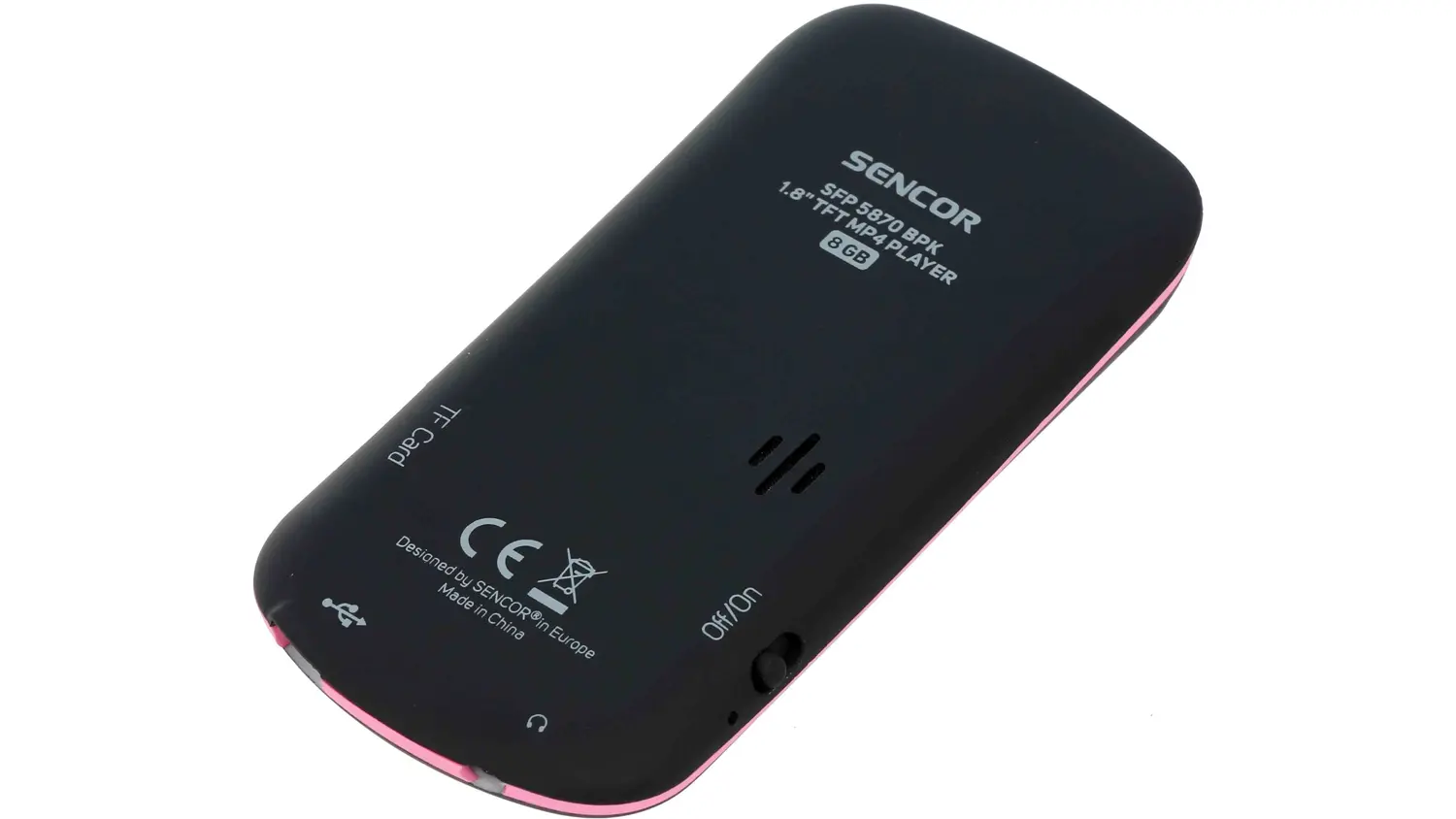 Back of the Sencor SFP 5870 BBU MP3/MP4 Player