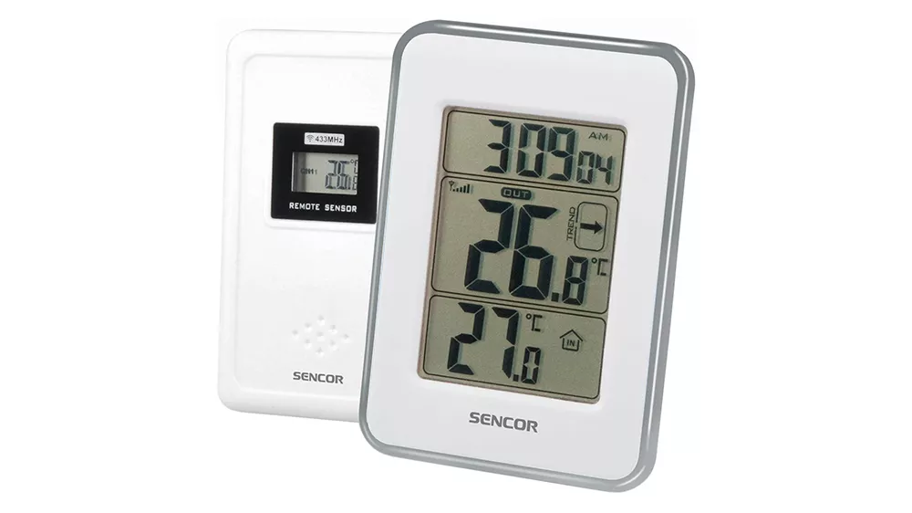 Teploměr s hodinami SENCOR SWS 25 WS