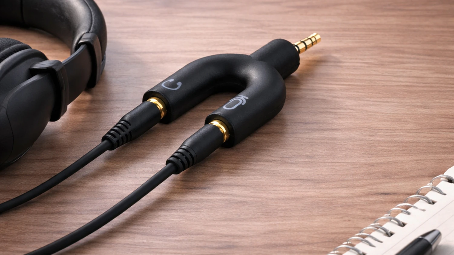 Sencor SAV 188-000 adapter with headphones connected