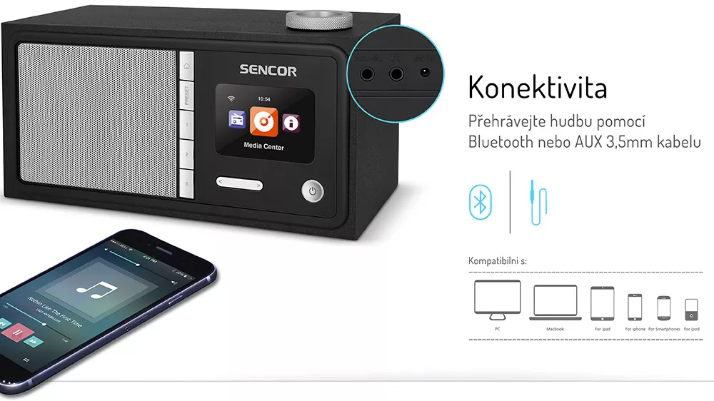 Internetové rádio SENCOR SIR 5000WDB