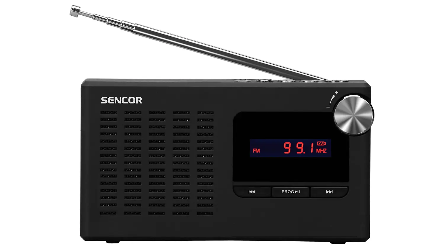 Predn&yacute; pohľad na prenosn&eacute; r&aacute;dio SENCOR SRD 2215 PLL FM.