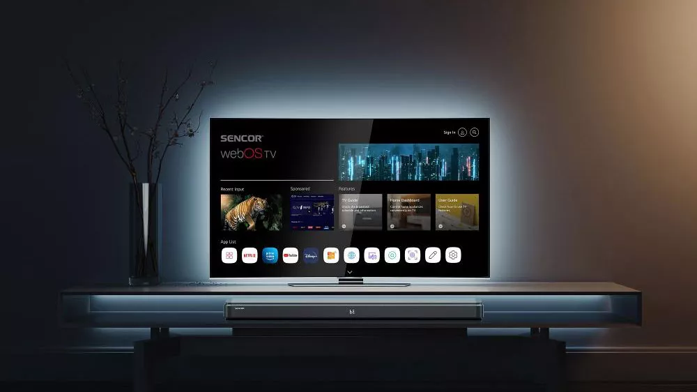 2.1CH Soundbar s vestavěnými subwoofery Sencor SSB 4450BS