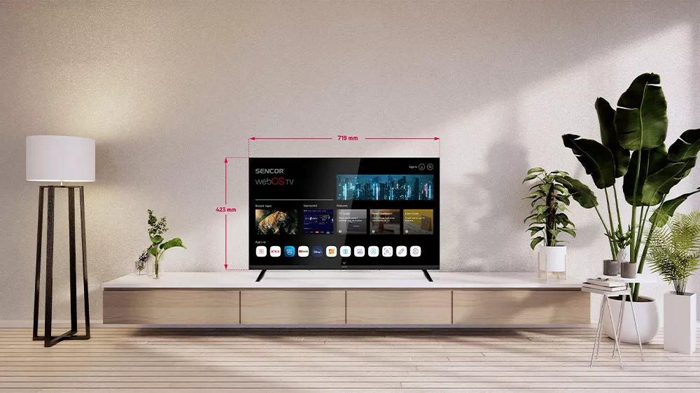 Sencor SLE 32S803B Smart TV enteriőrben