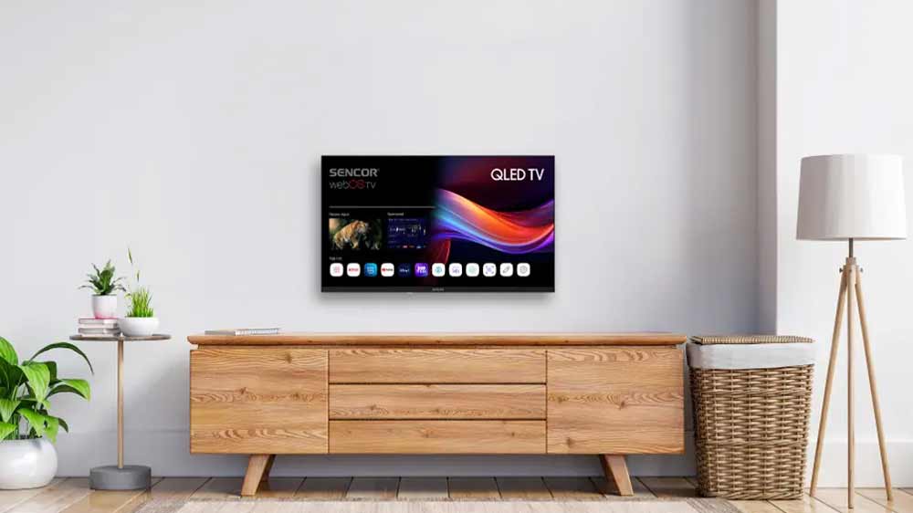 QLED WebOS Smart TV SENCOR SLE 40QF860B na stěně_02